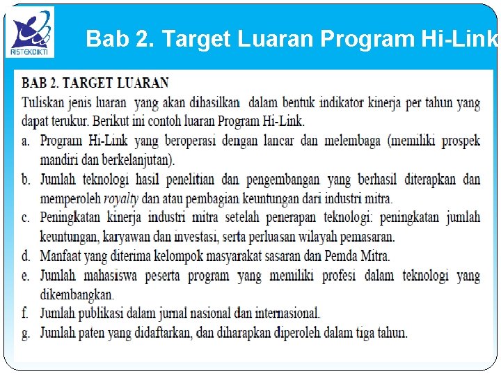Bab 2. Target Luaran Program Hi-Link 