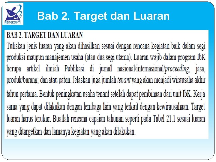 Bab 2. Target dan Luaran 