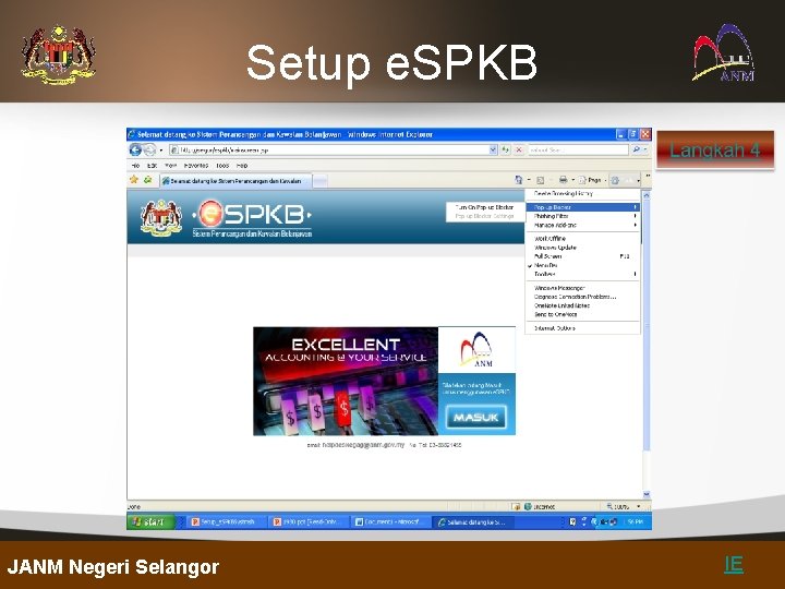 Setup e. SPKB JANM Negeri Selangor IE 