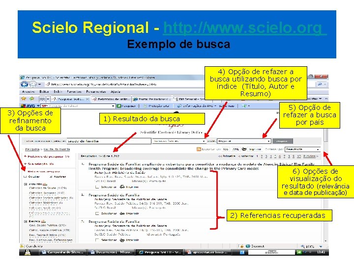 Scielo Regional - http: //www. scielo. org Exemplo de busca 4) Opção de refazer