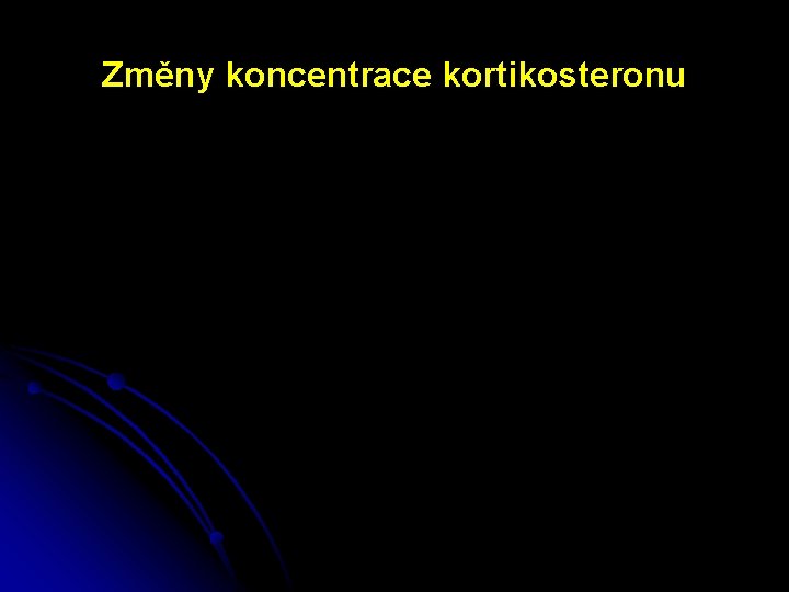 Změny koncentrace kortikosteronu 