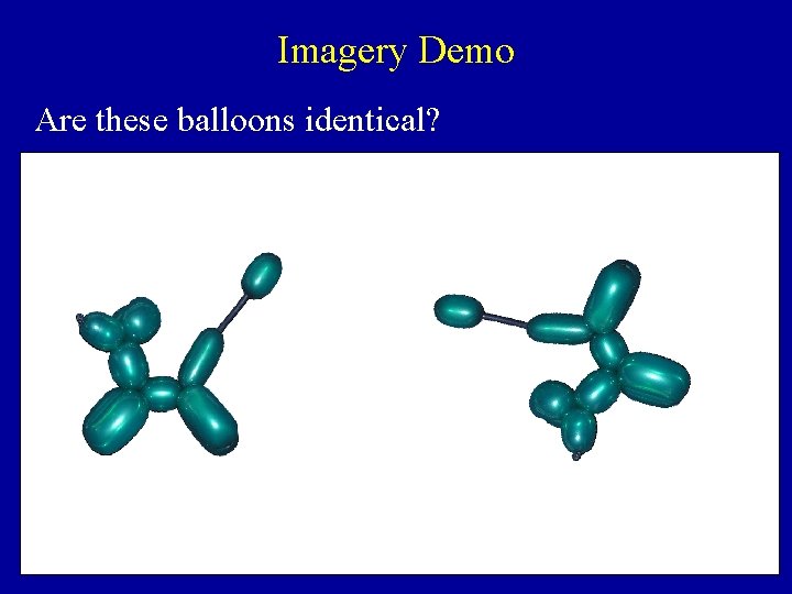 Imagery Demo Are these balloons identical? 