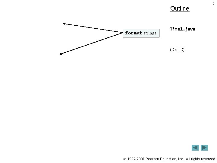 Outline format strings 5 Time 1. java (2 of 2) 1992 -2007 Pearson Education,