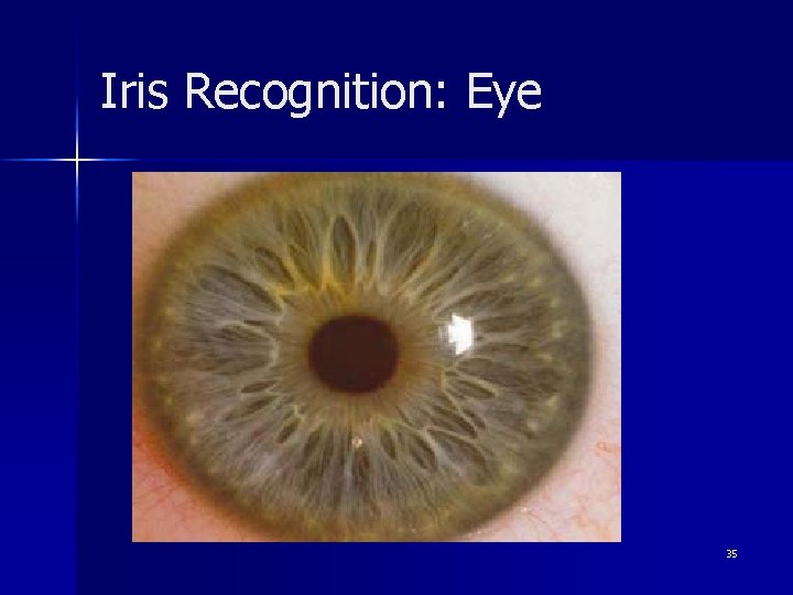 Iris Recognition: Eye 35 