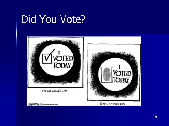 Did You Vote? 52 
