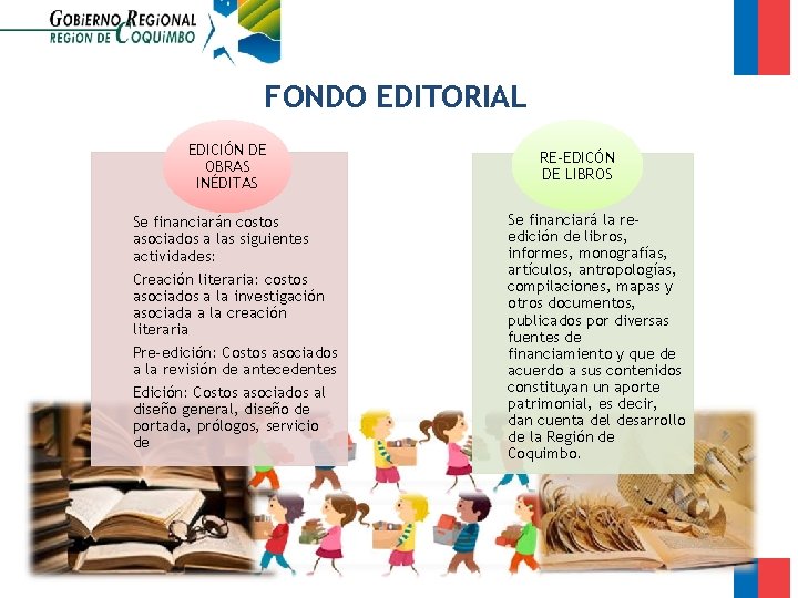 FONDO EDITORIAL EDICIÓN DE OBRAS INÉDITAS Se financiarán costos asociados a las siguientes actividades: