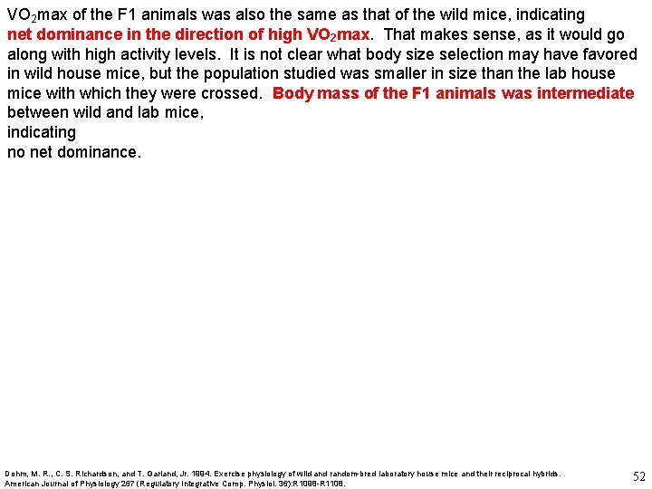 VO 2 max of the F 1 animals was also the same as that