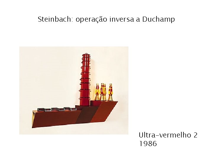 Steinbach: operação inversa a Duchamp Ultra-vermelho 2 1986 
