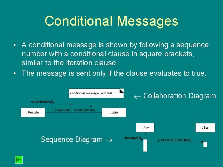 Conditional Messages • A conditional message is shown by following a sequence number with Conditional Messages • A conditional message is shown by following a sequence number with