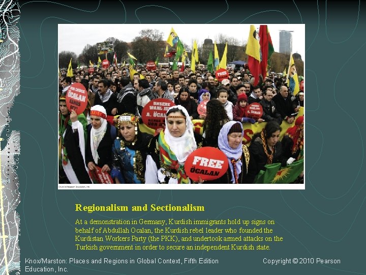 Regionalism and Sectionalism At a demonstration in Germany, Kurdish immigrants hold up signs on