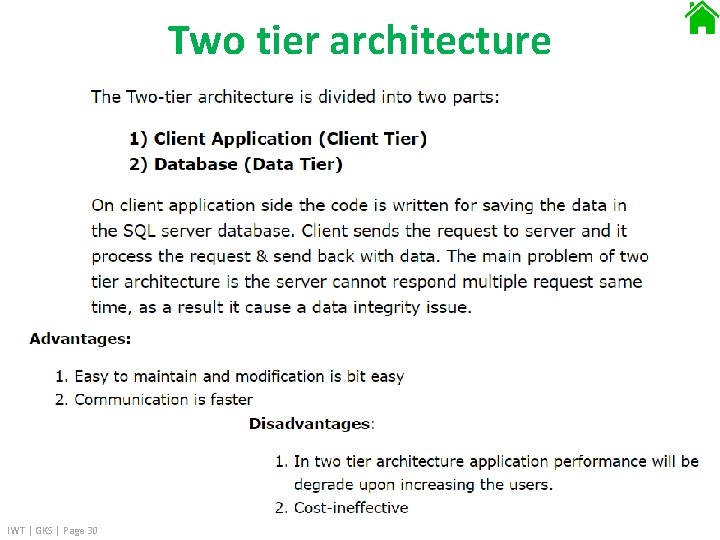 Two tier architecture IWT | GKS | Page 30 