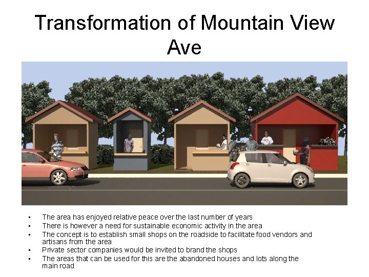 Transformation of Mountain View Ave • • • The area has enjoyed relative peace