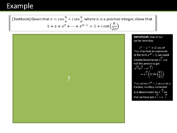 Example ? 