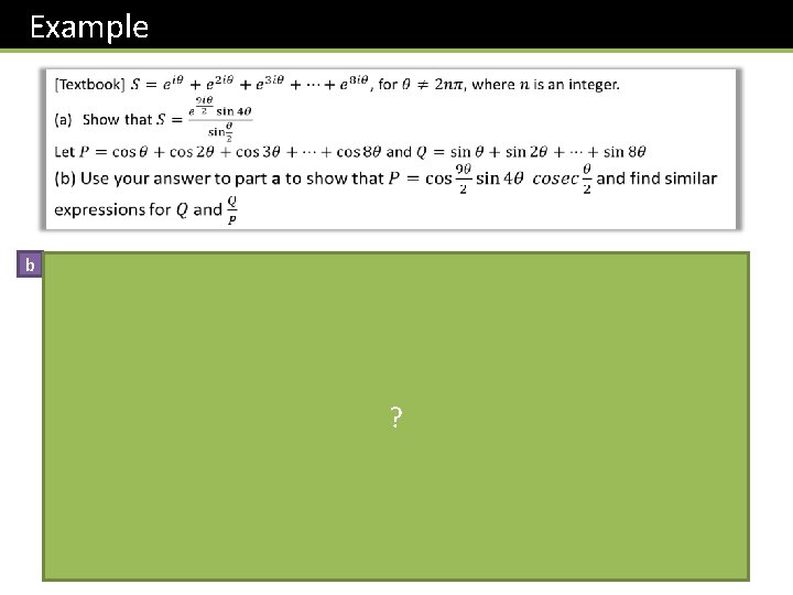 Example b ? 
