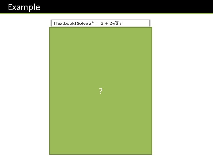 Example ? 