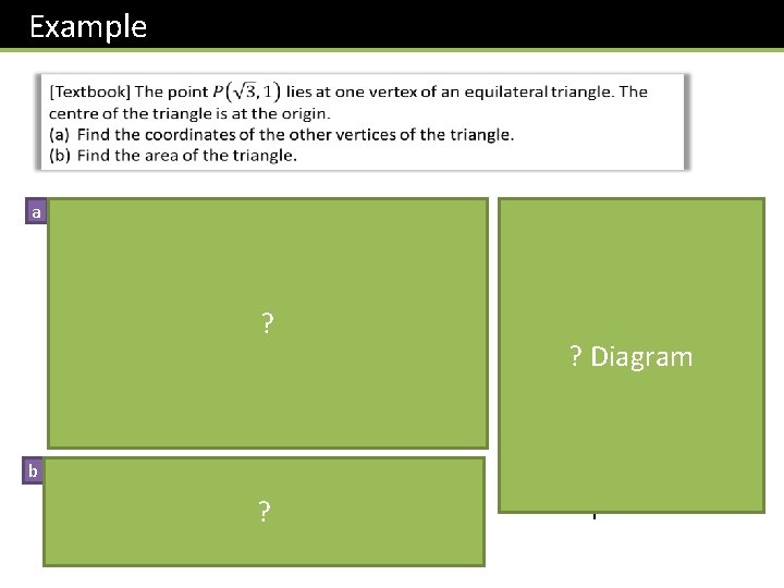 Example a ? ? Diagram b ? 