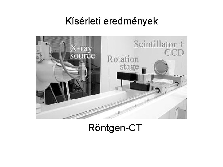 Kísérleti eredmények Röntgen-CT 