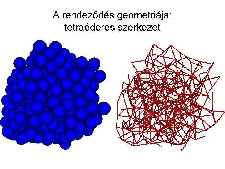A rendeződés geometriája: tetraéderes szerkezet 