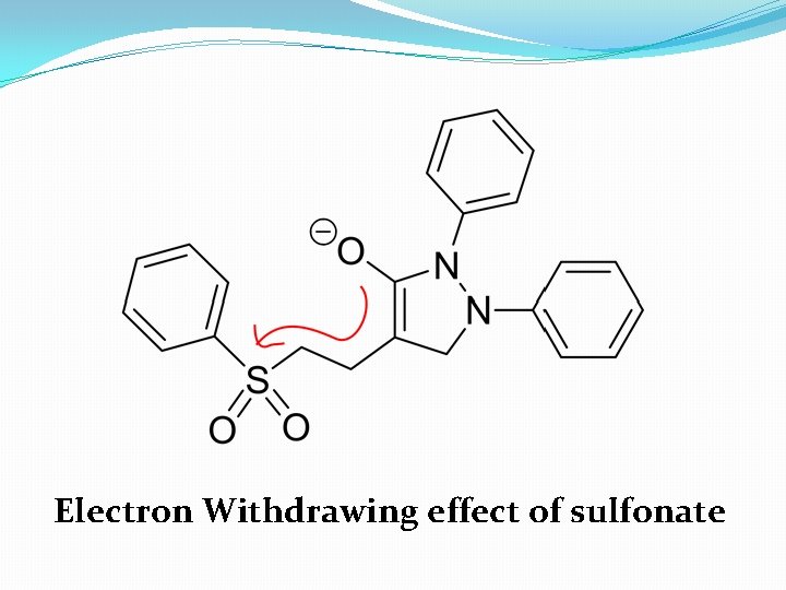 Electron Withdrawing effect of sulfonate 