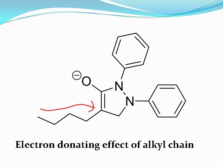 Electron donating effect of alkyl chain 