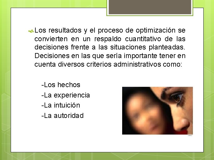  Los resultados y el proceso de optimización se convierten en un respaldo cuantitativo