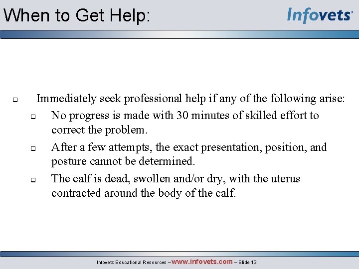 When to Get Help: q Immediately seek professional help if any of the following