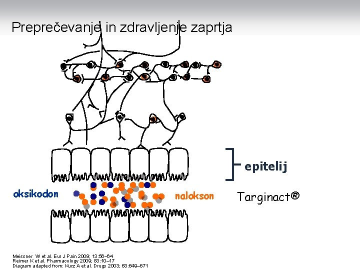 Preprečevanje in zdravljenje zaprtja epitelij oksikodon Meissner W et al. Eur J Pain 2009;