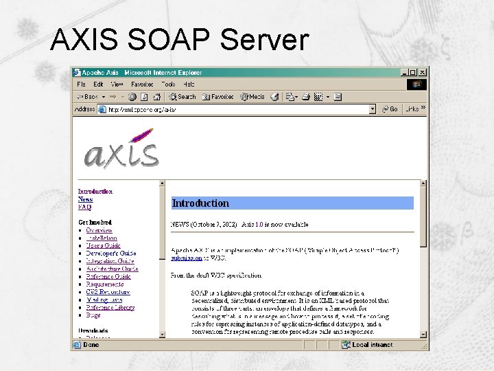 AXIS SOAP Server AXIS SOAP Server