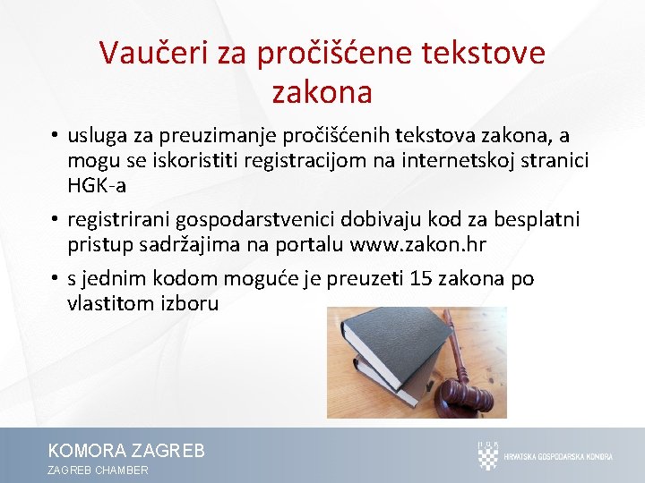 Vaučeri za pročišćene tekstove zakona • usluga za preuzimanje pročišćenih tekstova zakona, a mogu