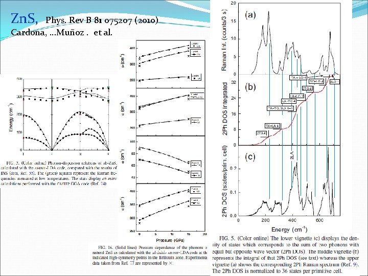 Zn. S, Phys. Rev B 81 075207 (2010) Cardona, …Muñoz. et al. 