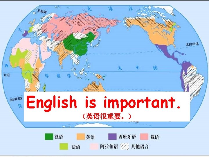 English is important. （英语很重要。） 