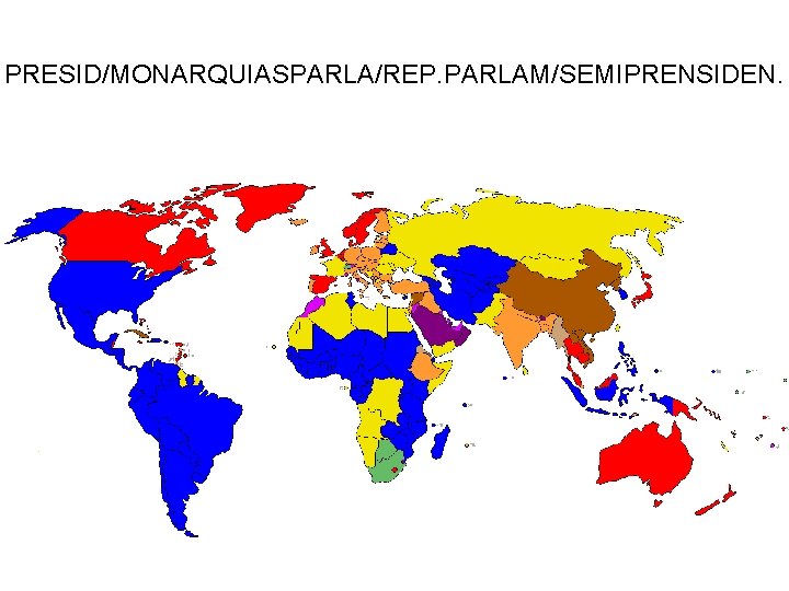 PRESID/MONARQUIASPARLA/REP. PARLAM/SEMIPRENSIDEN. PRESID/MONARQUIASPARLA/REP. PARLAM/SEMIPRENSIDEN.
