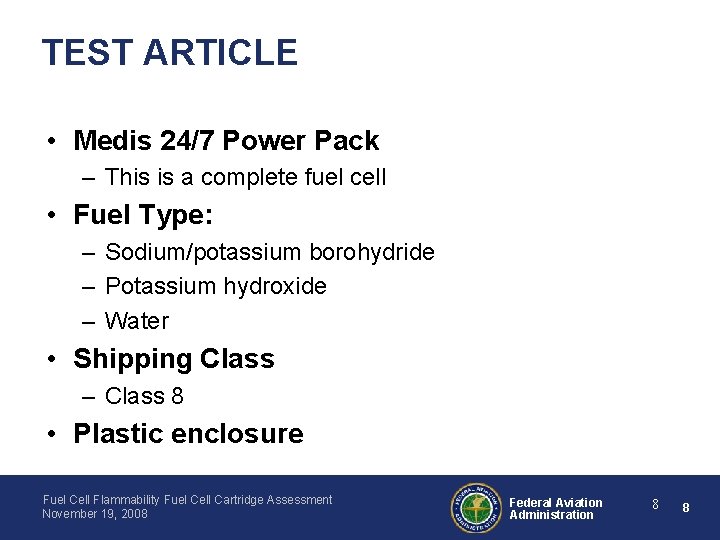 TEST ARTICLE • Medis 24/7 Power Pack – This is a complete fuel cell