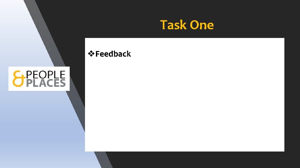 Task One v. Feedback 