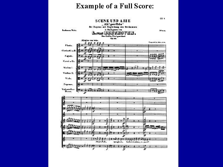 Example of a Full Score: 