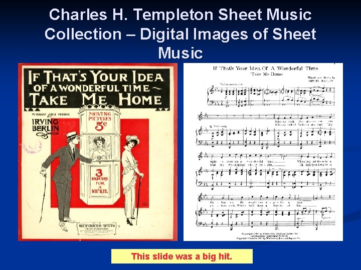 Charles H. Templeton Sheet Music Collection – Digital Images of Sheet Music This slide