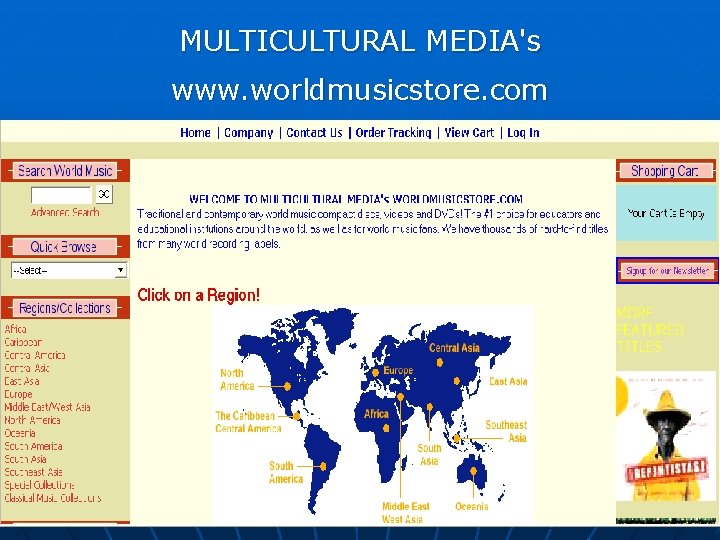 MULTICULTURAL MEDIA's www. worldmusicstore. com 