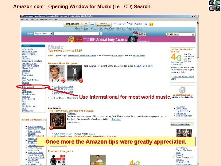 Amazon. com: Opening Window for Music (i. e. , CD) Search Use International for