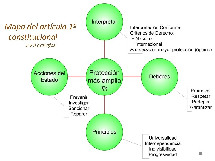 Mapa del artículo 1º constitucional 2 y 3 párrafos 25 