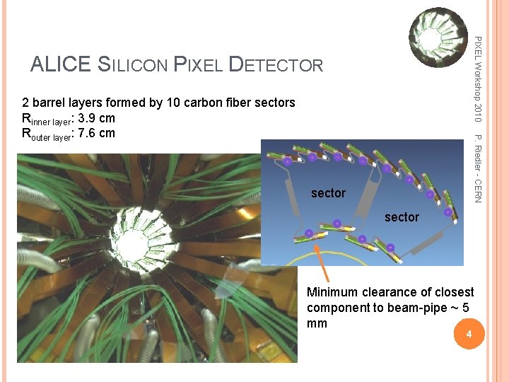 PIXEL Workshop 2010 ALICE SILICON PIXEL DETECTOR P. Riedler - CERN 2 barrel layers