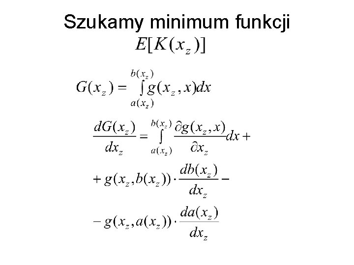 Szukamy minimum funkcji 