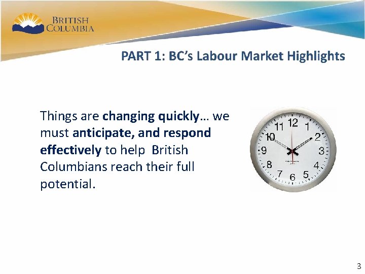 3 Things are changing quickly… we must anticipate, and respond effectively to help British
