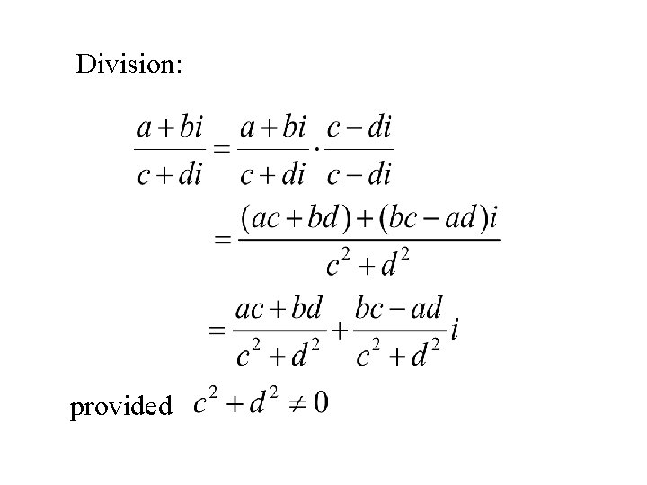 Division: provided Division: provided