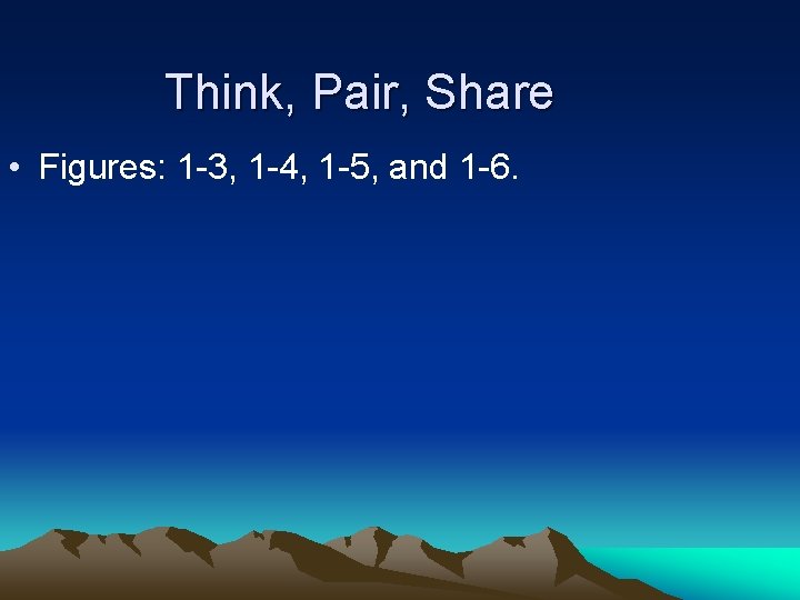 Think, Pair, Share • Figures: 1 -3, 1 -4, 1 -5, and 1 -6.