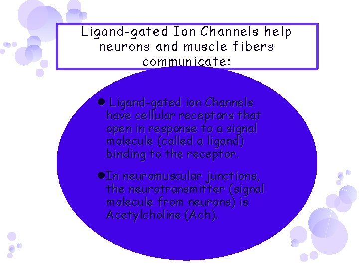 Ligand-gated Ion Channels help neurons and muscle fibers communicate: Ligand-gated ion Channels have cellular