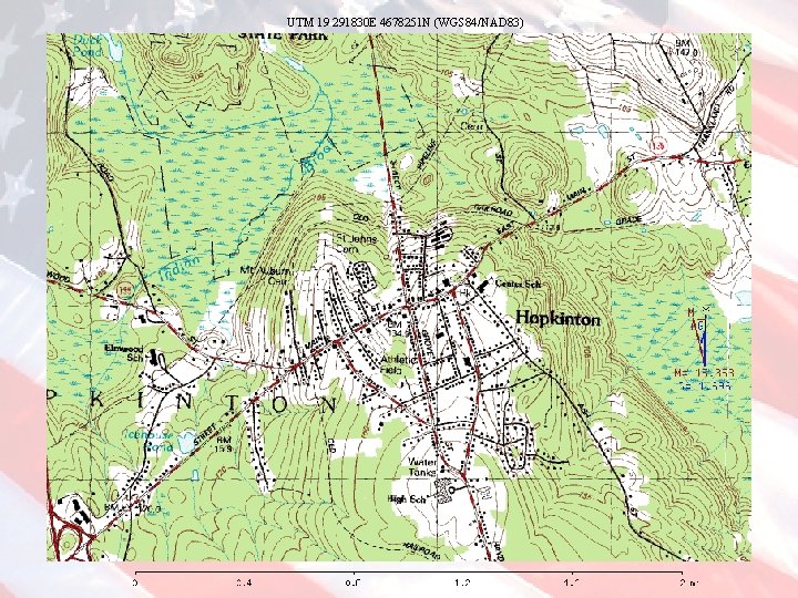 UTM 19 291830 E 4678251 N (WGS 84/NAD 83) 