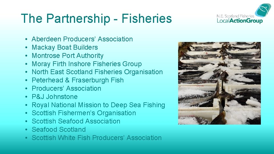 The Partnership - Fisheries • • • • Aberdeen Producers’ Association Mackay Boat Builders