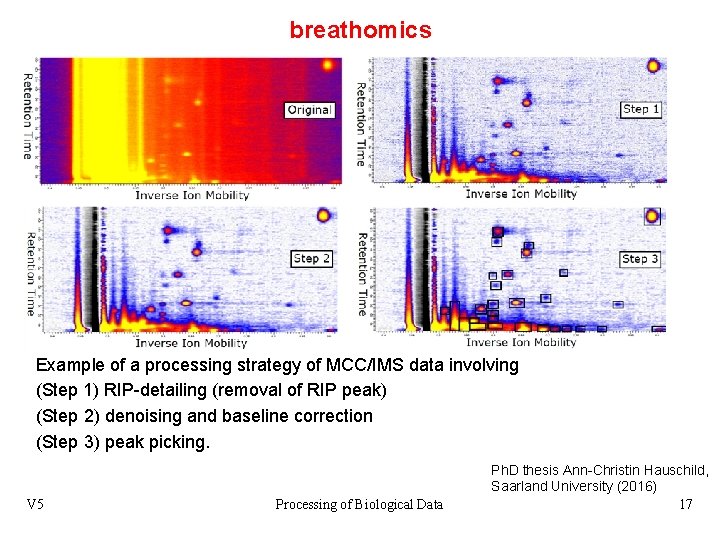 breathomics Example of a processing strategy of MCC/IMS data involving (Step 1) RIP-detailing (removal