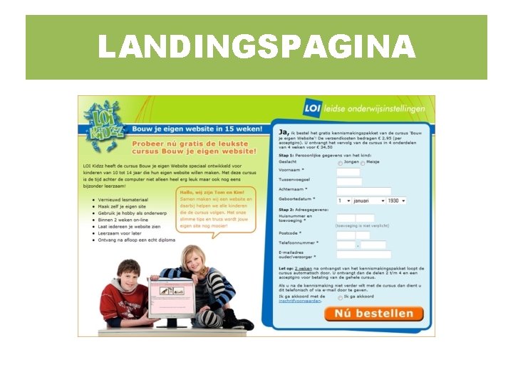 LANDINGSPAGINA 