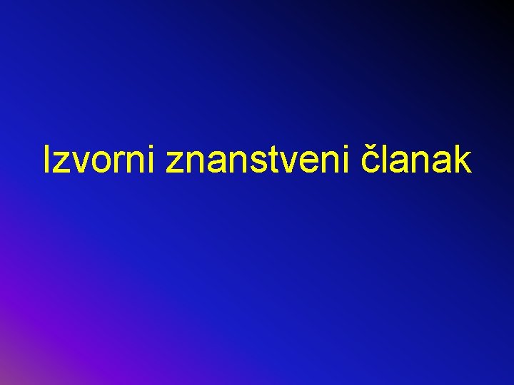 Izvorni znanstveni članak 